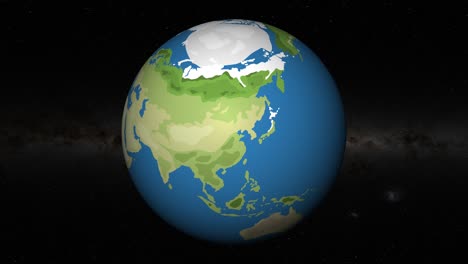 animation of earth zooming into beijing, china