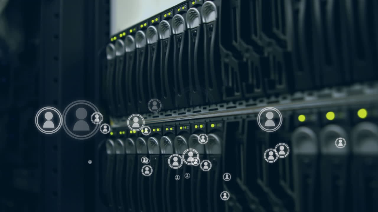 conexión al servidor de computadora y a las redes sociales