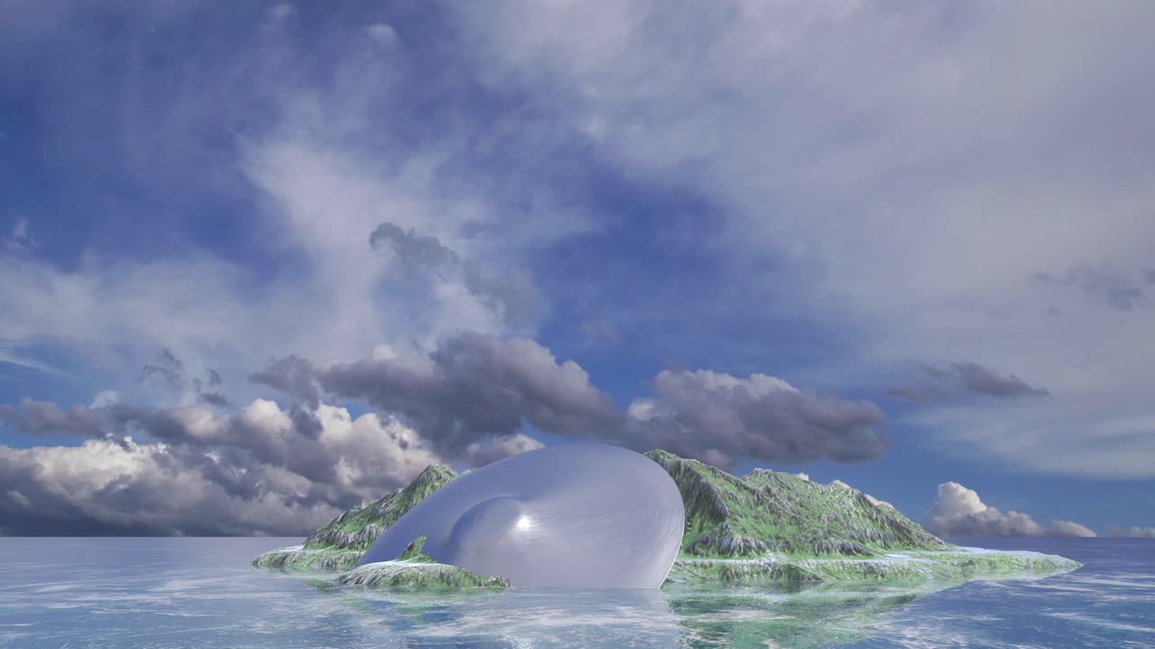 Island with UFO