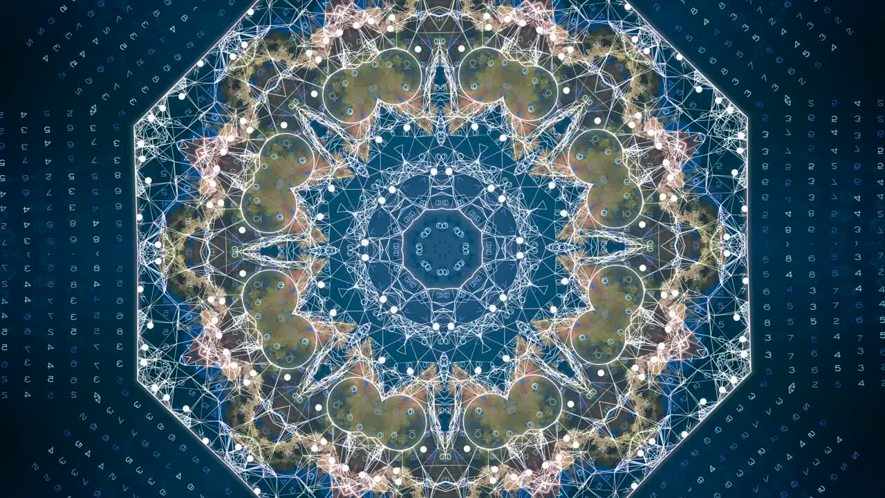 4k 비디오에서 추상적인 미래 디지털 기술 보안 배경