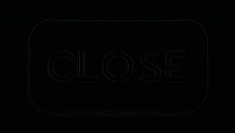 animation neon light text close in neon border on black background for modern shop,retail, resort,bar display promotion business concept