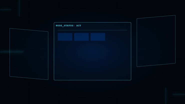 Digital Interface Displaying Node Status Information