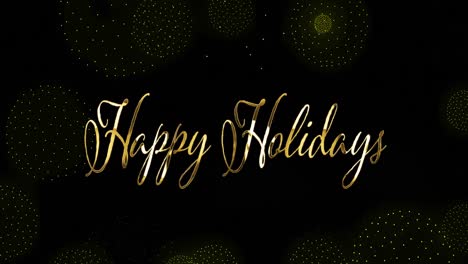 Animation-of-happy-holidays-text-over-shapes