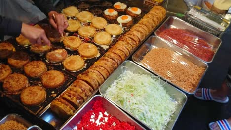 preparation and street food sale of japanese specialties