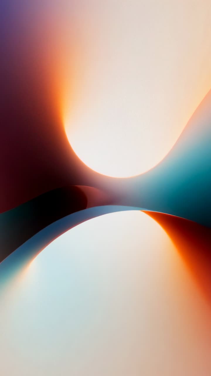 Vertical video: Animating gradient blobs shifting on tall screen, playback creating hourglass shape