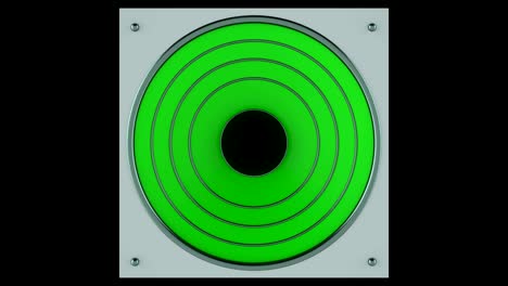 3d animation of a isolated loudspeaker. looped.