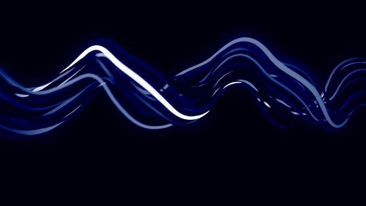 Linee ondulate astratte al neon 4K