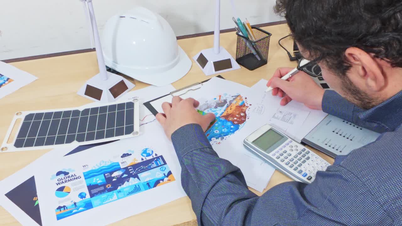 Architect Designing and Planning an Eco-Friendly Construction Project