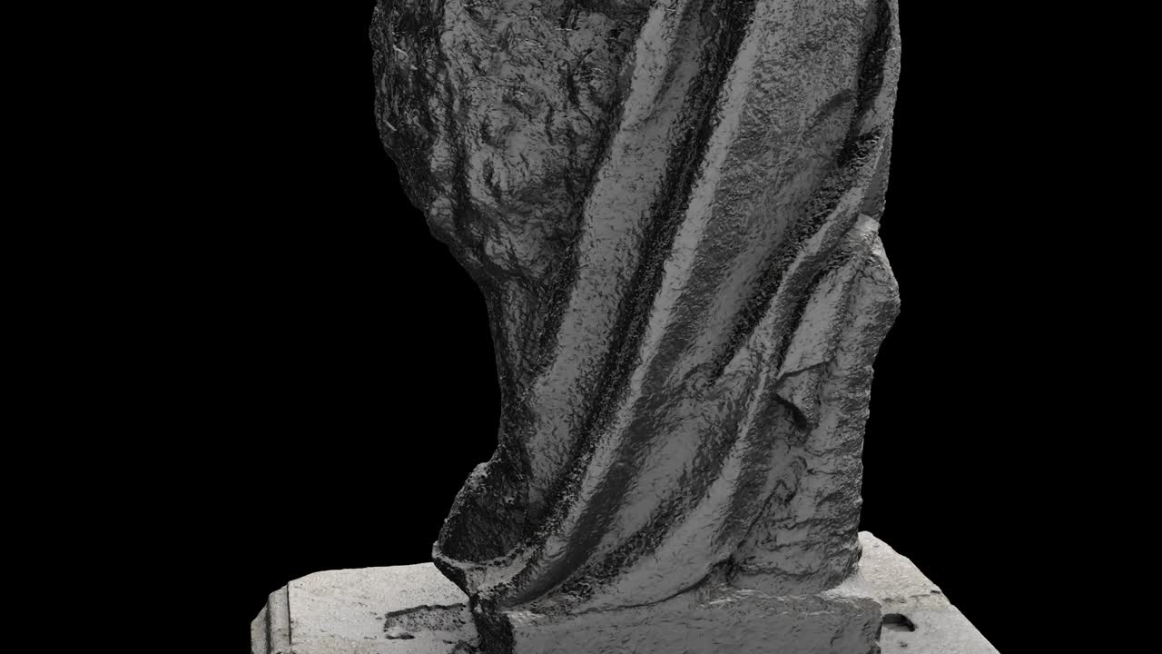 Pan statue - rotation loop - detail