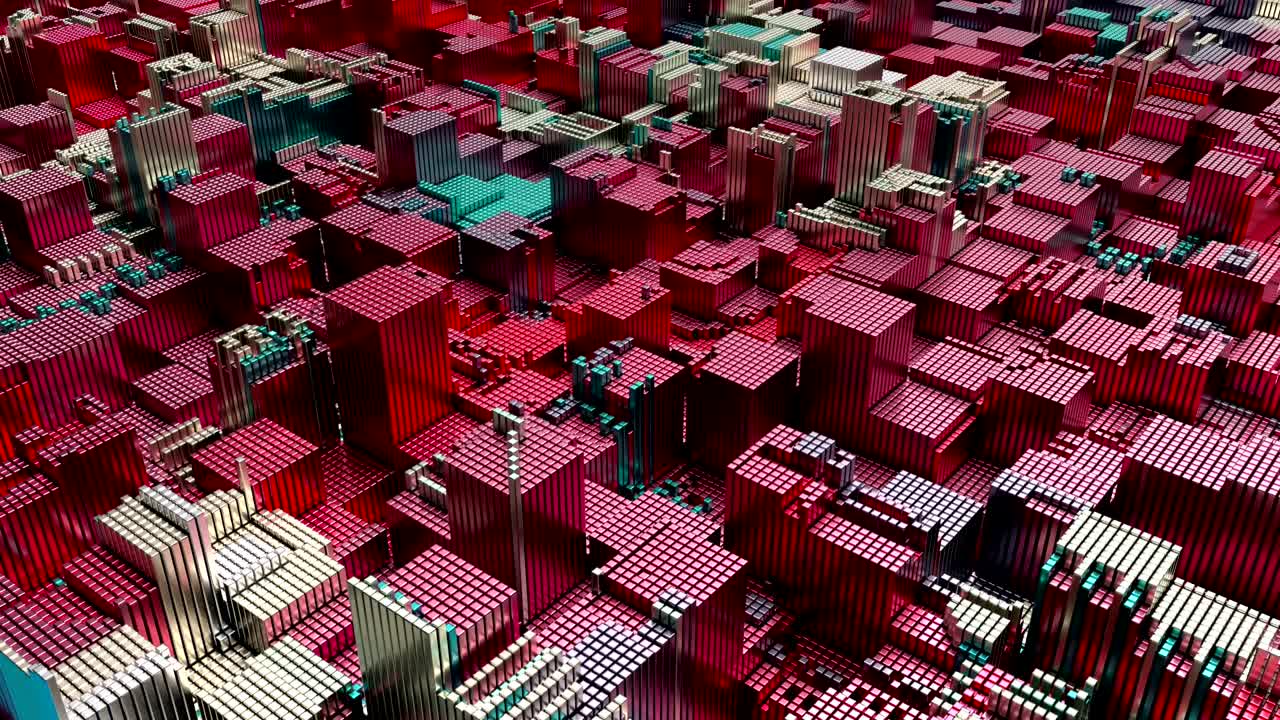 el fondo de la tecnología cúbica abstracta de 4k.