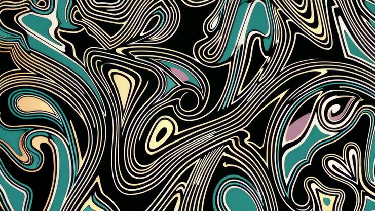 Abstract Liquid Marbling Pattern