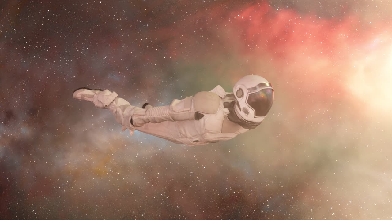 Astronauta nello spazio profondo