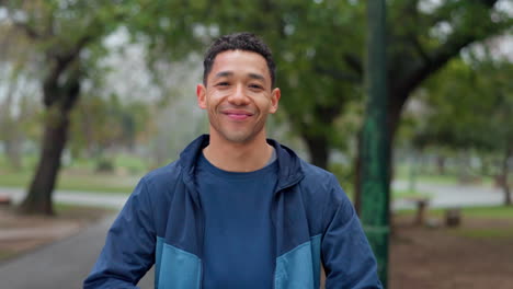 happy man in park