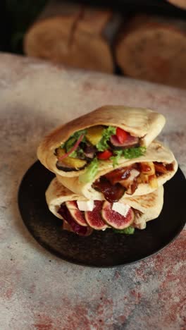 assorted pita sandwiches