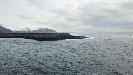 aerial view of diamond beach in iceland