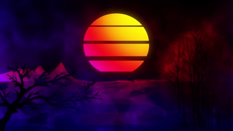 retro 80s background - 4k resolution - loopable stock video