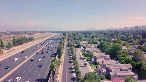 traffic on a freeway headed through encino california