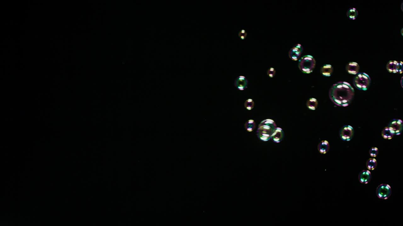 Soup Bubbles Isolated on Black Background