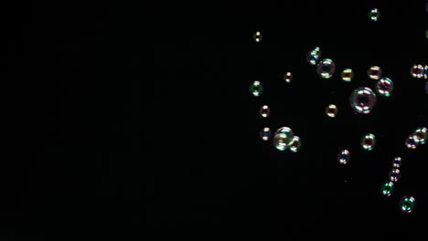 soup bubbles isolated on black background