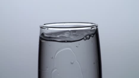 close-up of water in a glass