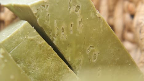 close-up of olive oil soap bars