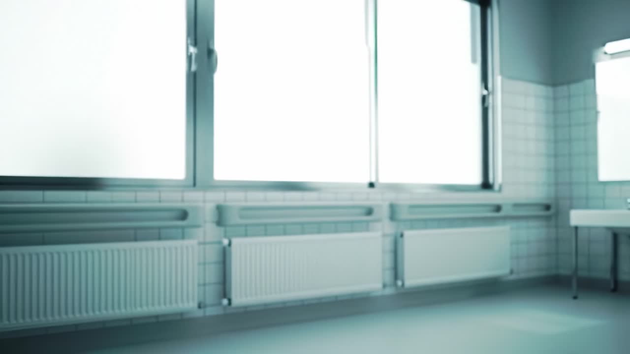A Clean and Modern Bathroom Environment Featuring Bright Windows and Sleek Fixtures, Showcasing a Minimalist Aesthetic Perfect for Contemporary Spaces
