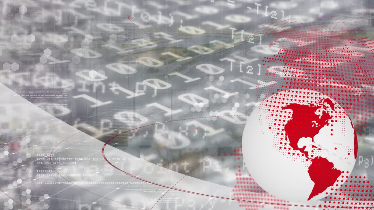 데이터 프로세싱에 대한 지구의 애니메이션