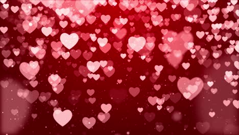 falling hearts background