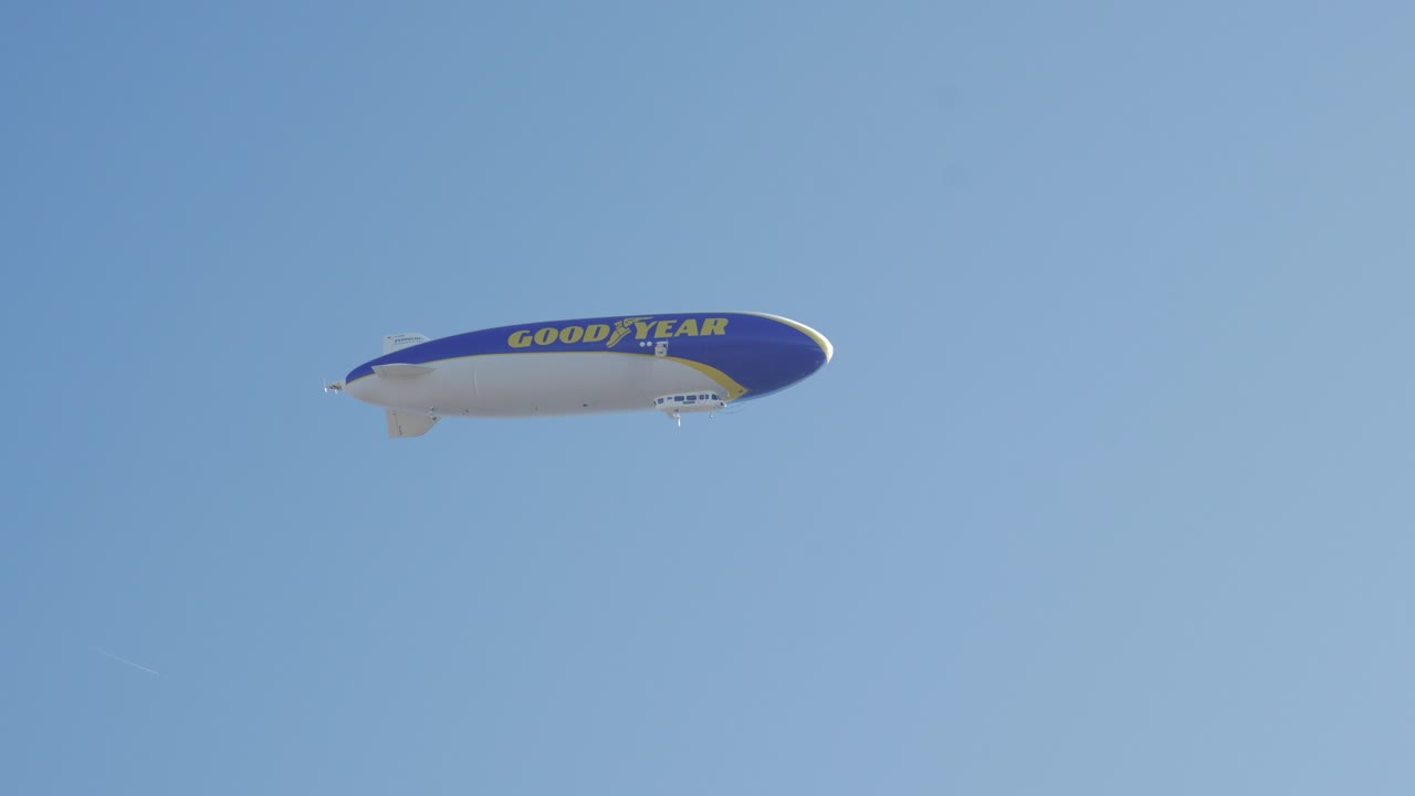 Goodyear Blimp in Blue Sky