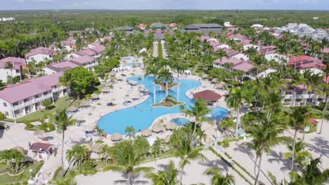 bahia principe grand la romana hotel with swimming pool at summer in dominican republic