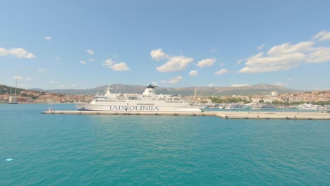 a shot of the split ferry port