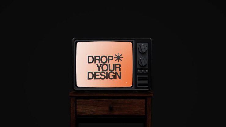 Old TV Screen Mockup