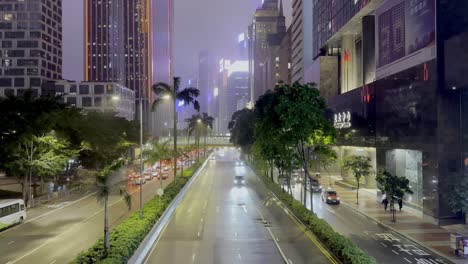 vehicles crossing gloucester modern major highway in hong kong's downtown