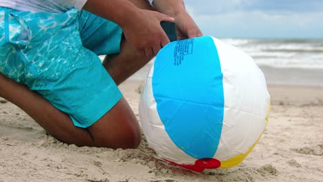 pumping the beach ball