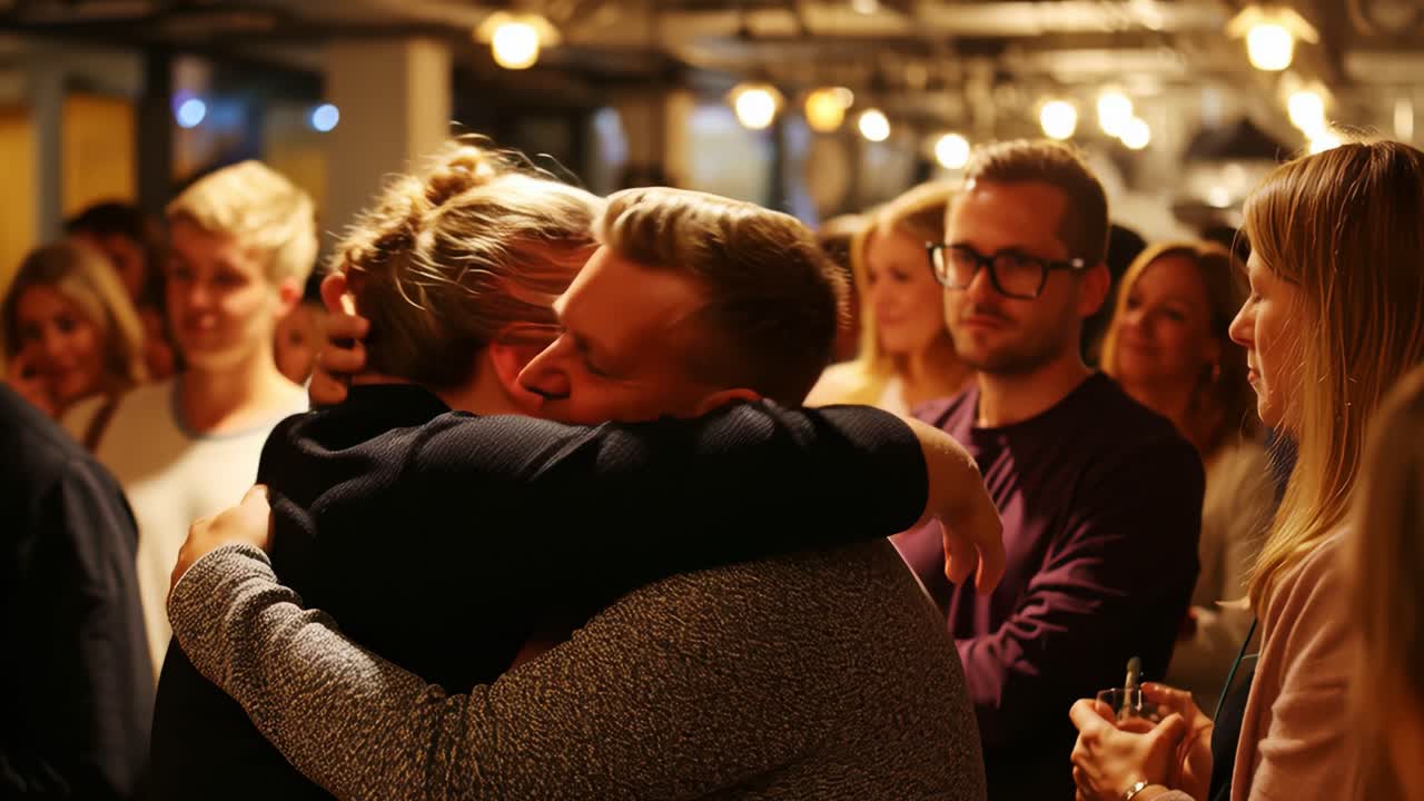 A Heartfelt Reunion: Capturing Moments of Joy and Connection Among Friends at a Vibrant Social Gathering in a Lively Atmosphere of Laughter and Shared Memories