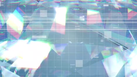 animation of interference over glowing crystals