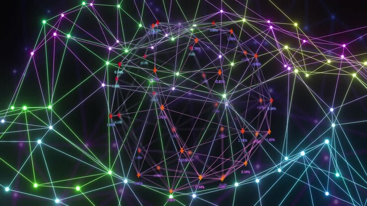 Animation of globe with network of connections