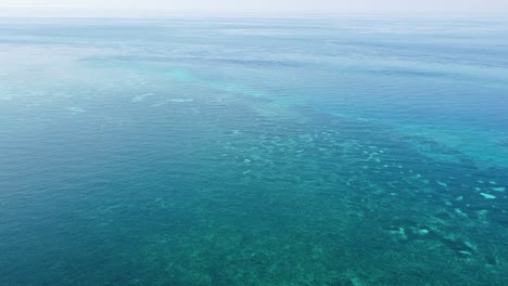 aerial seascape view of ocean and coral reef in coral triangle region of timor-leste, southeast asia