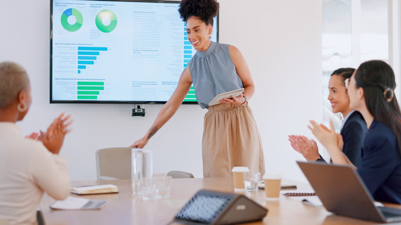 mujer de negocios, éxito del seminario