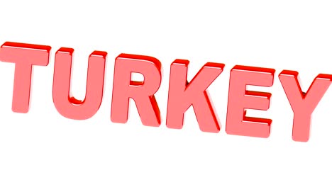 turkey. looping footage with 4k resolution.