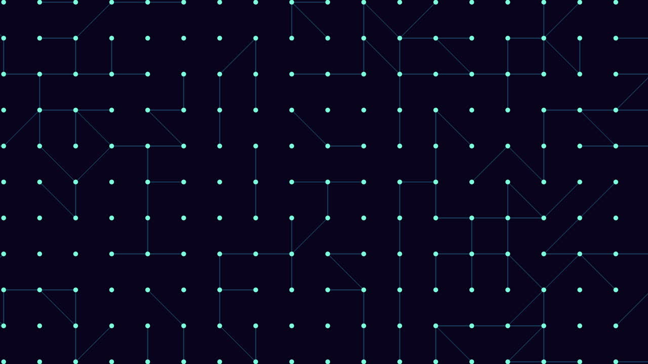 A repeating pattern of small blue dots on a black background, forming a grid in this seamless design. Ideal for digital use like websites, offering a simple yet captivating background