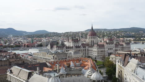 roman architecture in historic european capital city of budapest, hungary