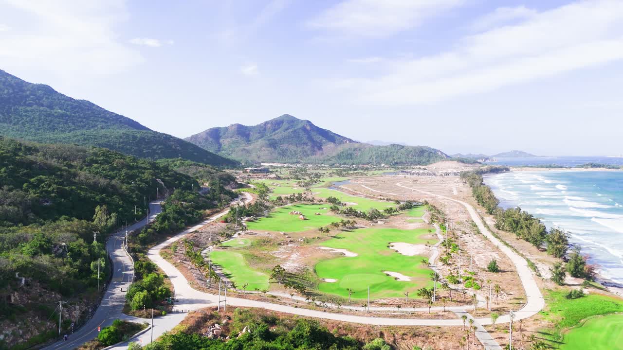Aerial View of the Coast and the Beach at Bãi BiểN Bình Tiên.