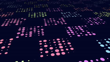 Colorful-neon-dots-pattern-in-rows