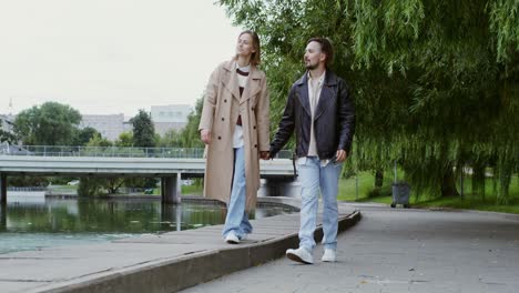 couple walking in a park