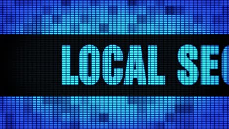 local seo displayed on a led screen