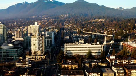 city views of north vancouver with lions gate hospital in british columbia, canada