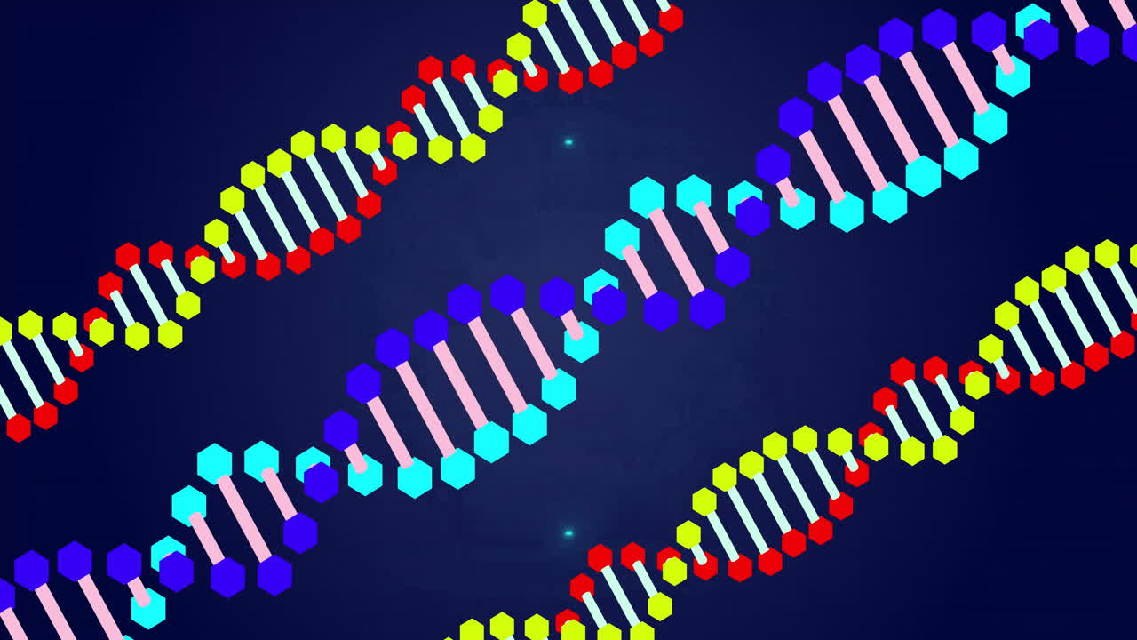스 스캔을 통해 dna 줄무의 애니메이션