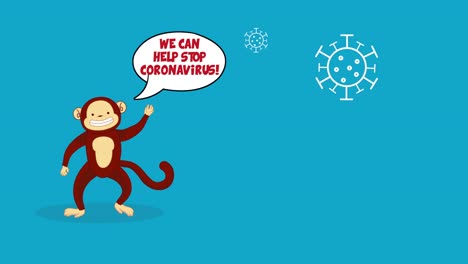 coronavirus safety information using cute animated animals