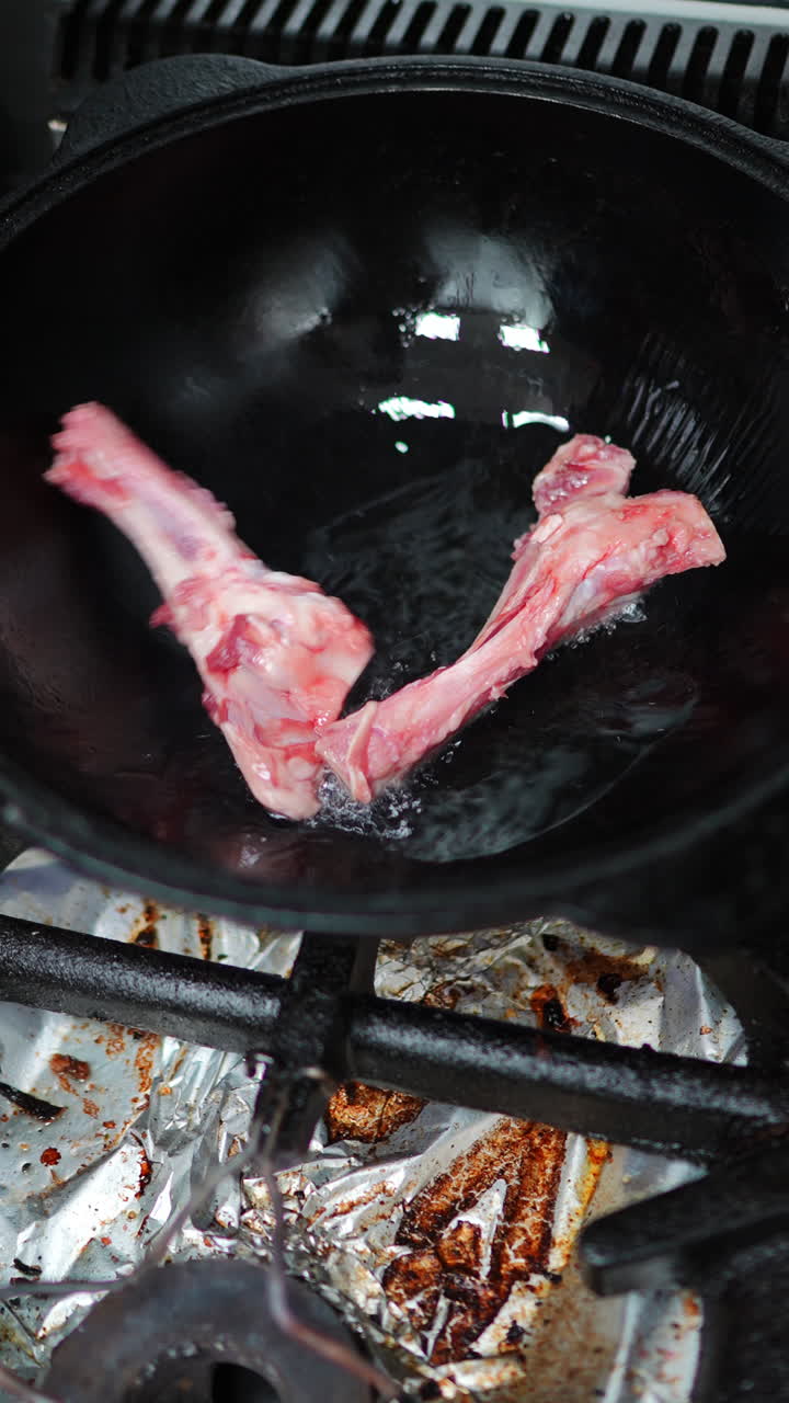 Cooking Meat in a Wok
